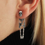 Halloween Earrings Skeleton Skull Dangle