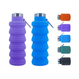 Collapsible Water Bottles，17oz Large capacity with Carabiner