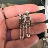 Halloween Earrings Skeleton Skull Dangle