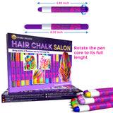 Desire Deluxe Hair Chalk for Girls Makeup Kit of 10 Temporary Colour Pens Gifts, Great Toy for Kids Age 5 6 7 8 9 10 11 12 13 Years Old