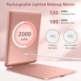 Rechargeable Travel Makeup Mirror, Vanity Mirror: 80LEDs