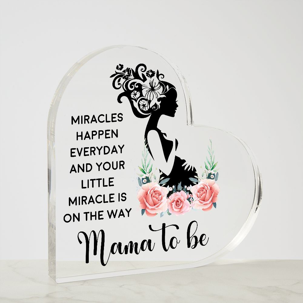 Miracle Acrylic Heart Plaque
