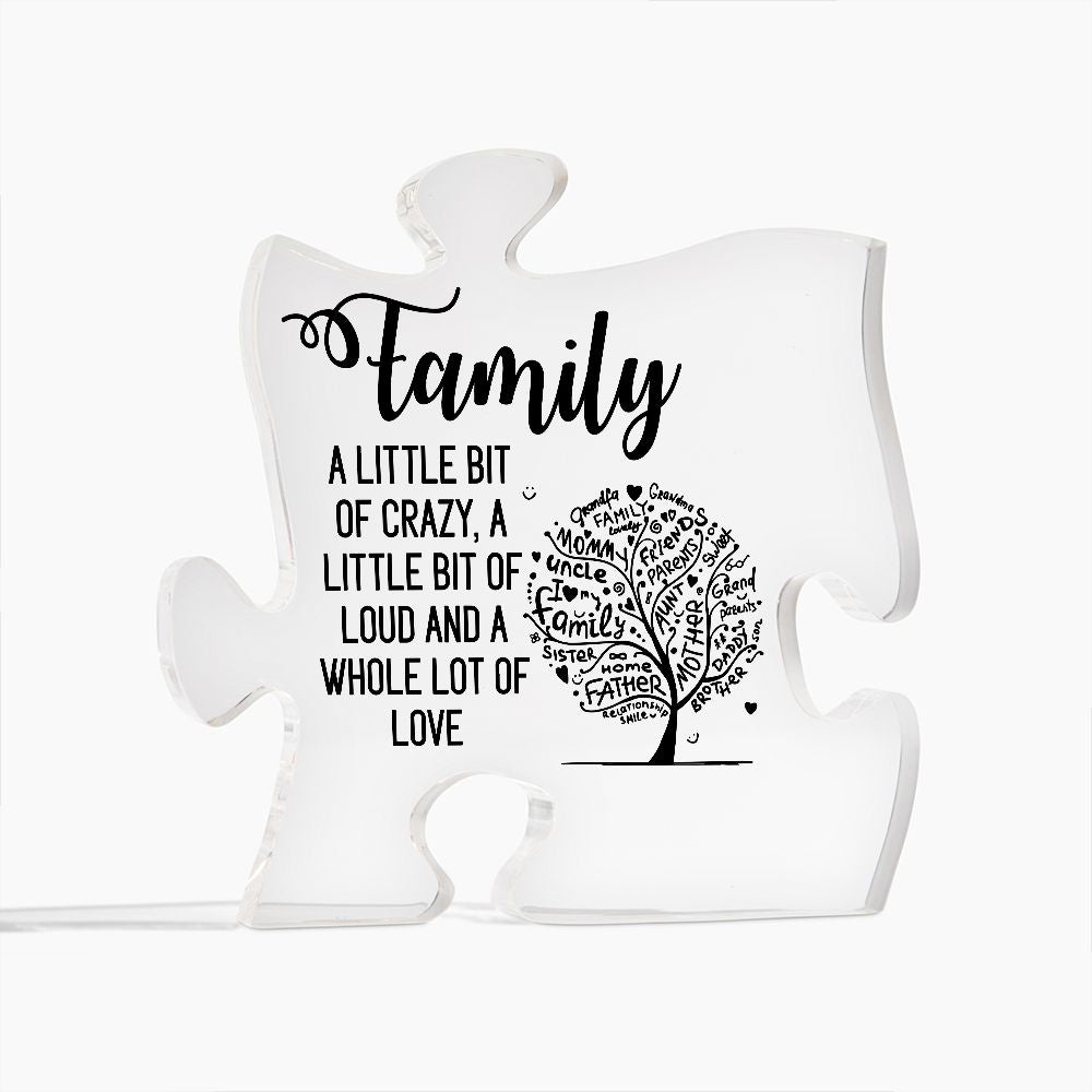 Family - Acrylic Puzzle Plaque