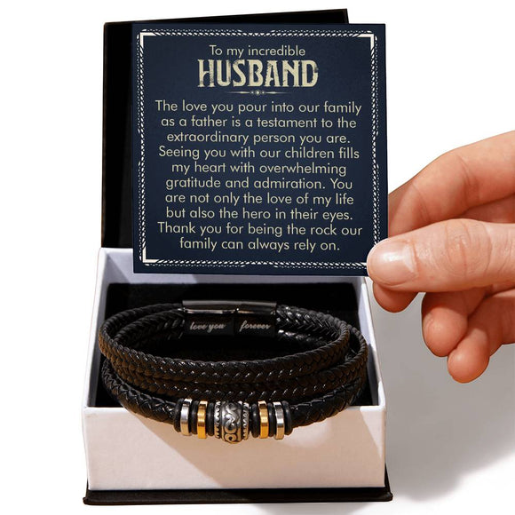 To Husband - Love You Forever Bracelet