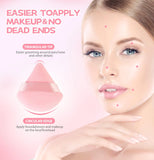 8 Pieces Triangle Powder Puff Face Soft Triangle Makeup Puff Velour Cosmetic