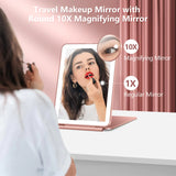 Rechargeable Travel Makeup Mirror, Vanity Mirror: 80LEDs