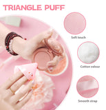 8 Pieces Triangle Powder Puff Face Soft Triangle Makeup Puff Velour Cosmetic