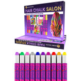 Desire Deluxe Hair Chalk for Girls Makeup Kit of 10 Temporary Colour Pens Gifts, Great Toy for Kids Age 5 6 7 8 9 10 11 12 13 Years Old