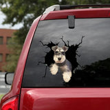 3D Crack Dog Car Sticker