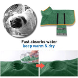 Dog Bathrobe Microfiber Absorbent Towel for Large Medium Small Dogs