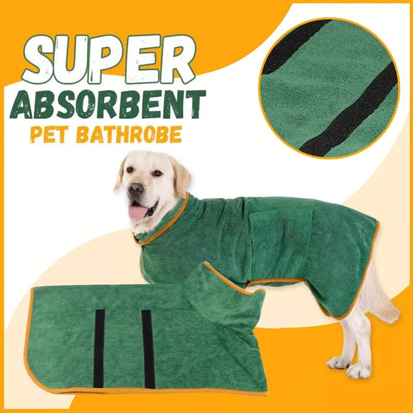 Dog Bathrobe Microfiber Absorbent Towel for Large Medium Small Dogs