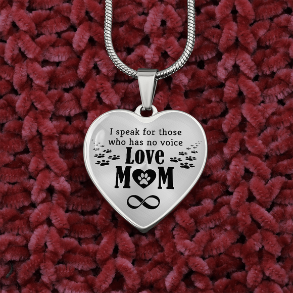 Love Mom Infinity Dog Lover Necklace