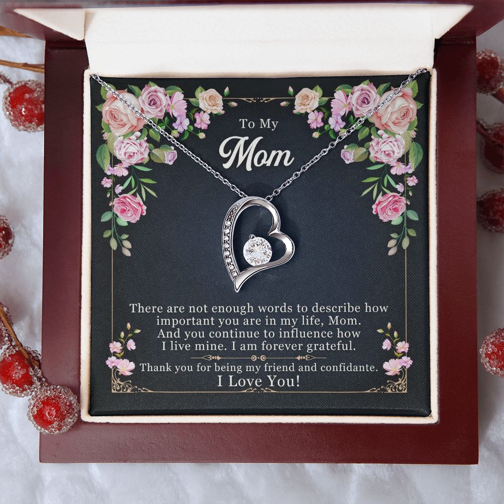 To My Mom - Forever Love Necklace 14K White Gold 18K Yellow Gold