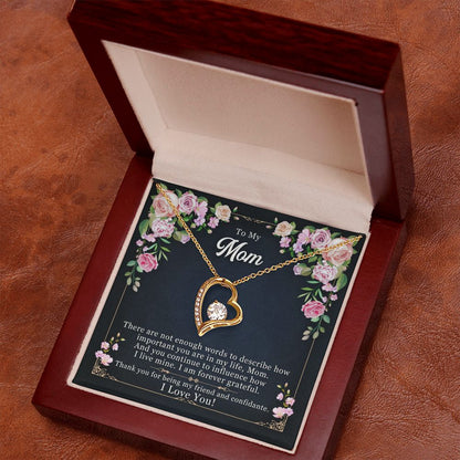 To My Mom - Forever Love Necklace 14K White Gold 18K Yellow Gold