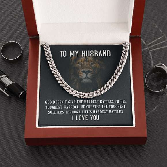 To My Husband - Cubin Link Chain Necklace