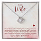 To My Wife - Love Knot Necklace 14K White Gold 18K Yellow Gold
