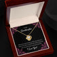 To My Granddaughter - Love Knot Necklace 14K White Gold 18K Yellow Gold