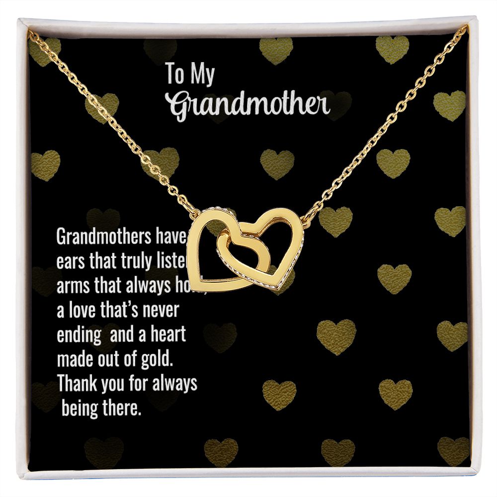 To My Grandma - Interlocking Hearts Necklace