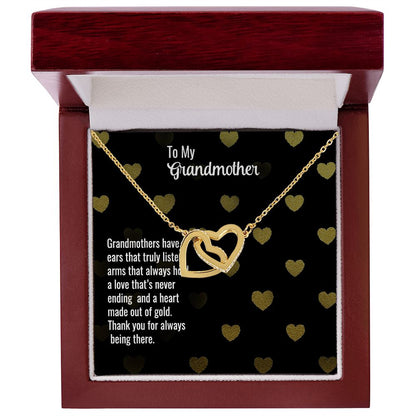 To My Grandma - Interlocking Hearts Necklace
