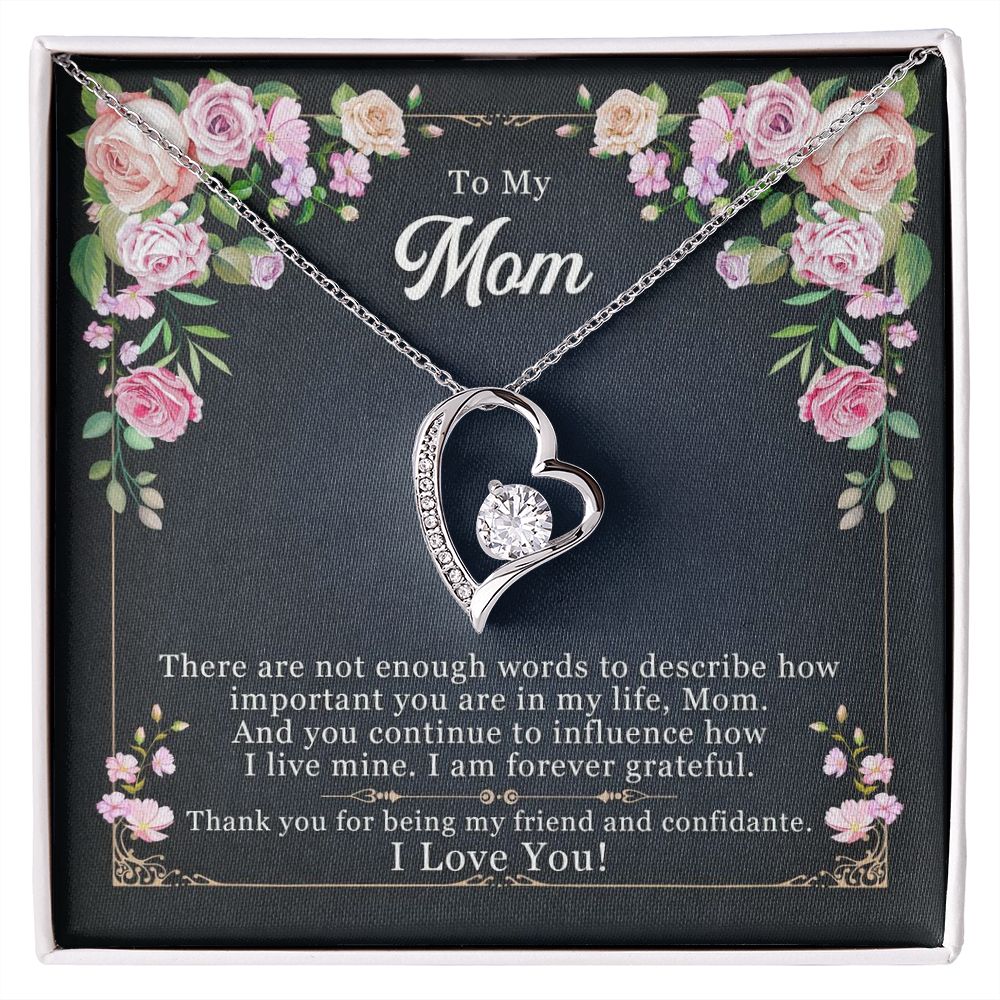 To My Mom - Forever Love Necklace 14K White Gold 18K Yellow Gold