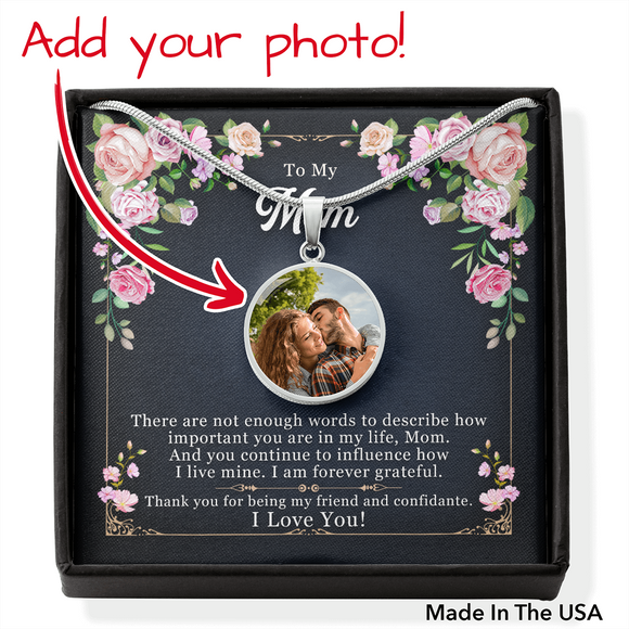 To My Mom - Personalized Photo Pendant