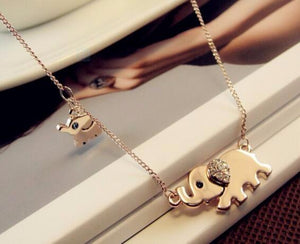 Elephant Family Stroll Necklace