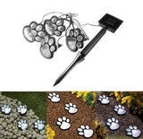 Path Showing My Love Paw Prints Solar Garden Lights