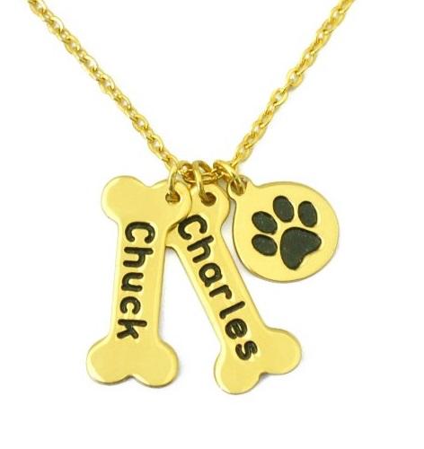 Engraved Name Dog Necklace