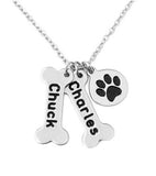 Engraved Name Dog Necklace