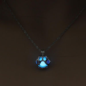 Glow In The Dark Paw Necklace
