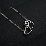 Heart And Paw Necklace 70% OFF!