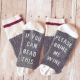 If You Can Read This, Bring Me A Glass Of Wine Socks